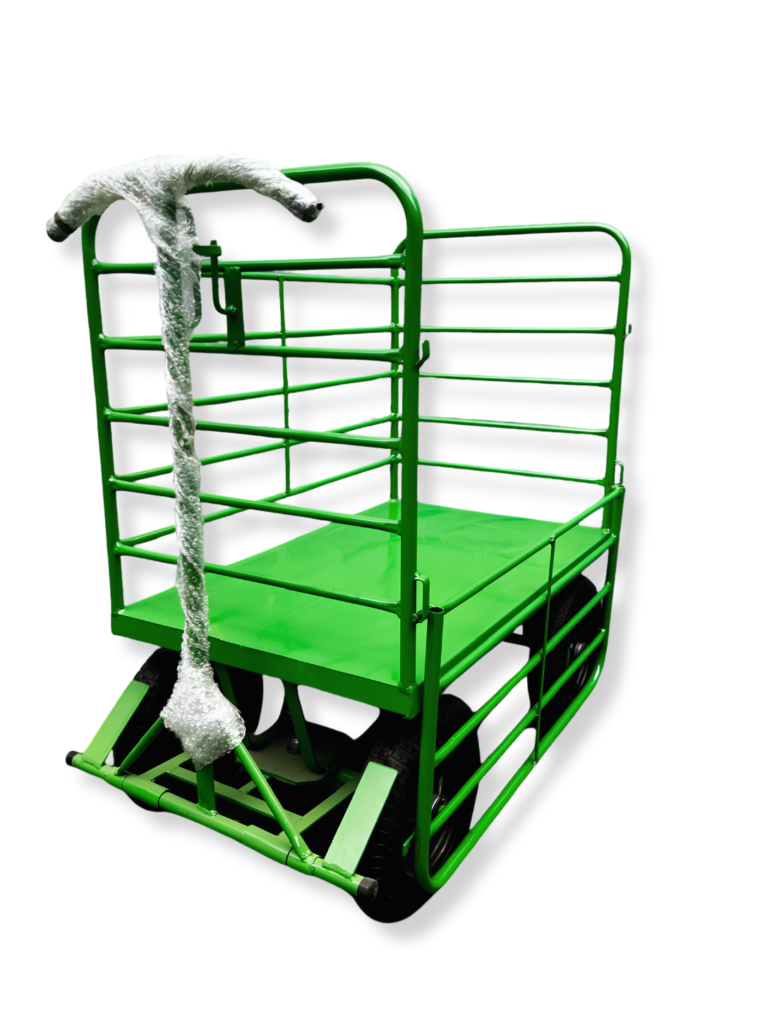Carrinho Plataforma Fechado em Tubo 5ª Roda com Porta Lateral 500kg