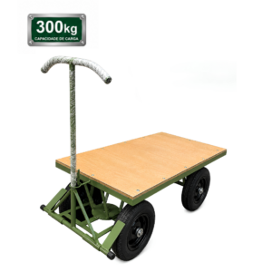 Carrinho Plataforma 5ª Roda com Assoalho de Madeira 300kg
