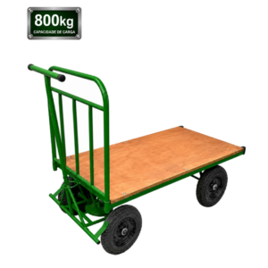 Carrinho Plataforma 5ª Roda com Assoalho de Madeira 800kg
