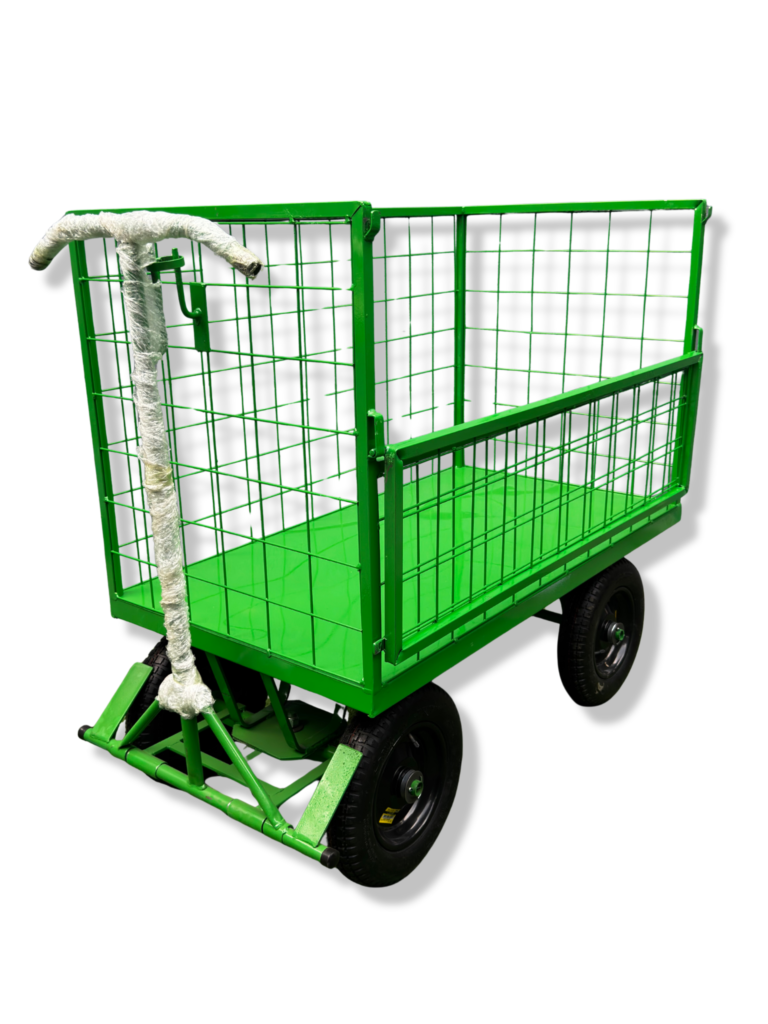 Carrinho Plataforma Fechado em Tela 5ª Roda com Meia Porta Lateral 800kg
